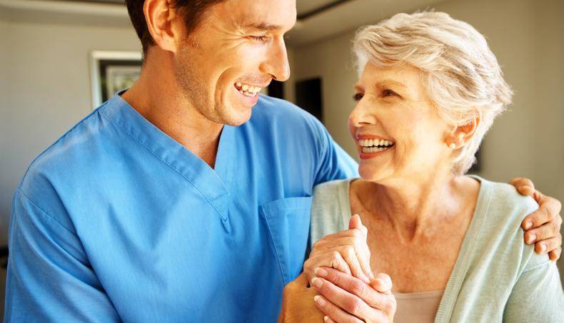 Doctor and Patient Smiling
