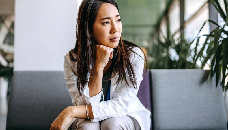 Physician taking a mental break