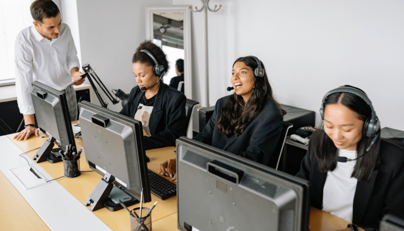IT professionals working