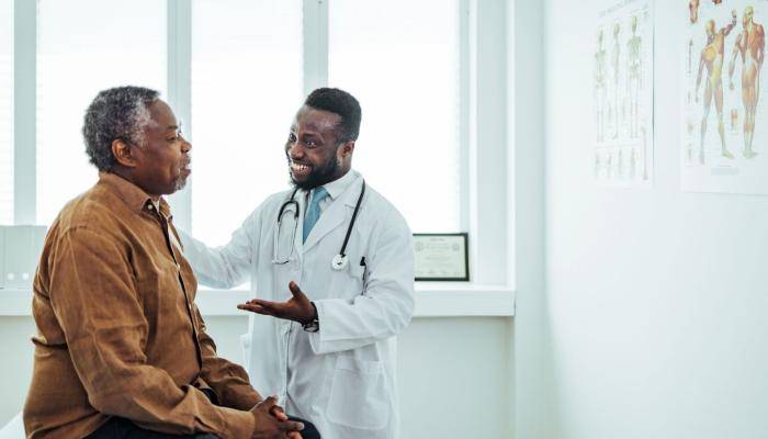Senior Patient Receiving a Check Up