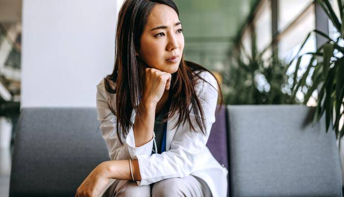 Physician taking a mental break