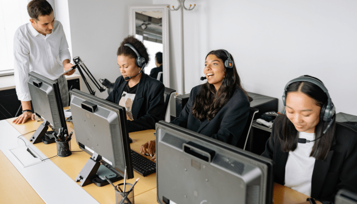 IT professionals working