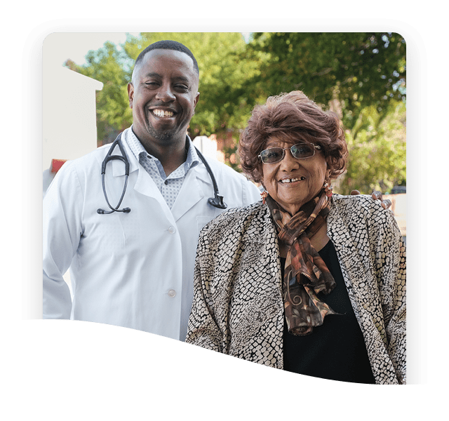 Dr. Mania Gatonye with patient